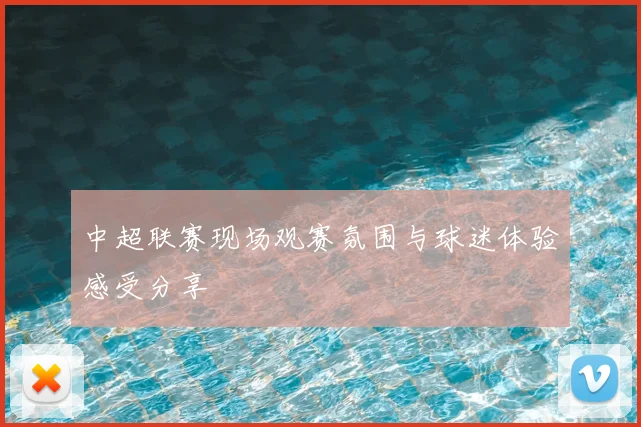 中超联赛现场观赛氛围与球迷体验感受分享